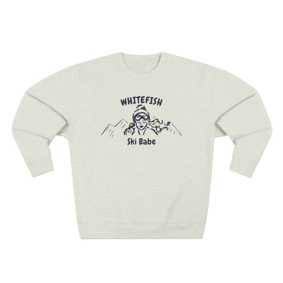 Premium Whitefish, Montana Ski Babe Sweatshirt