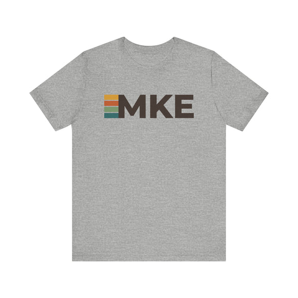 Milwaukee, Wisconsin tee - MKE t shirt retro stripes
