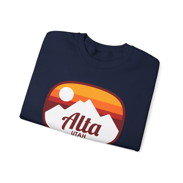 Alta, Utah Sweatshirt - Unisex Retro Ombre Crewneck Alta Sweatshirt