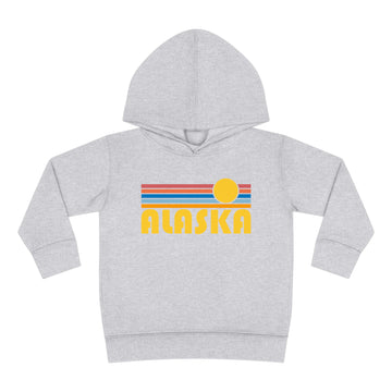 Alaska Toddler Hoodie - Retro Sunrise Unisex Alaska Toddler Sweatshirt - 0