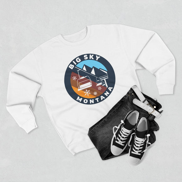 Premium Big Sky, Montana Mountain Ski Lift Sweatshirt