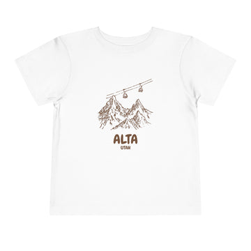 Alta, Utah Toddler T-Shirt — Vintage Gondola Ski Mountain Tee - 0