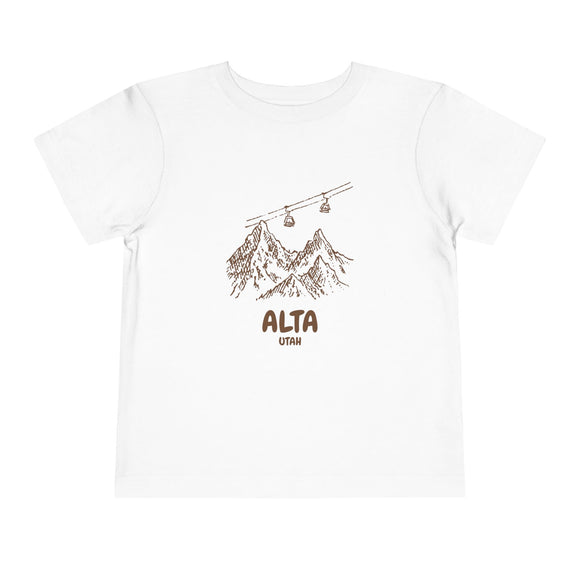 Alta, Utah Toddler T-Shirt — Vintage Gondola Ski Mountain Tee