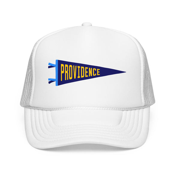 Providence, Rhode Island Pennant Trucker Hat — Retro Flag Foam Cap