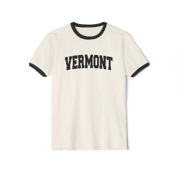 Vermont Cotton Ringer Graphic Tee - Unisex Vermont T Shirt, Vintage Style Tee, Men's/Women's Tee - 0