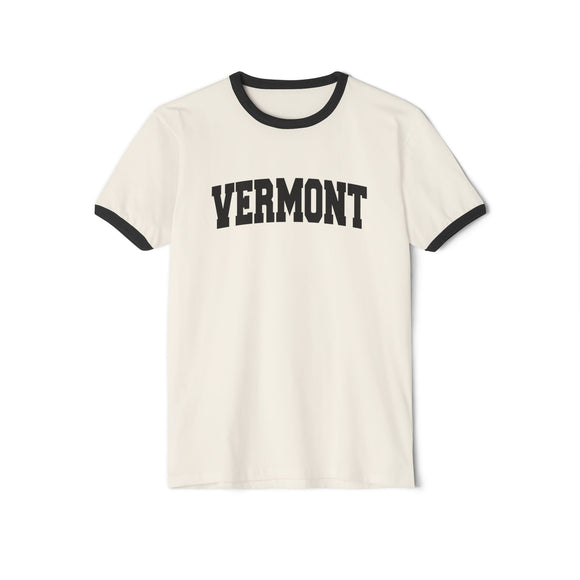 Vermont Cotton Ringer Graphic Tee - Unisex Vermont T Shirt, Vintage Style Tee, Men's/Women's Tee
