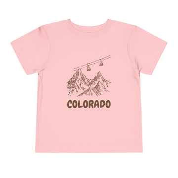 Buy pink Colorado Toddler T-Shirt — Vintage Gondola Ski Mountain Tee