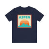 Retro Aspen, Colorado T-Shirt, Mountain Sun Tee, Unisex Graphic Shirt, Vintage Aspen, Colorado Top, Outdoor Adventure Clothing