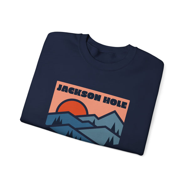 Jackson Hole, Wyoming Sweatshirt Retro Mountains, Jackson Hole Unisex Graphic Crewneck