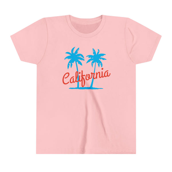 California Youth Shirt - Retro Palm Tree California Kid's T-Shirt