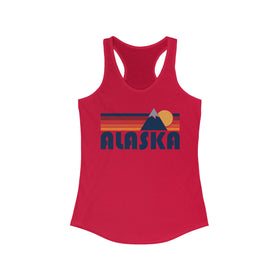 Buy solid-red Alaska Women's Racerback Tank Top - Mountain Lover Sleeveless Shirt, Women's Alaska Hiking Tank