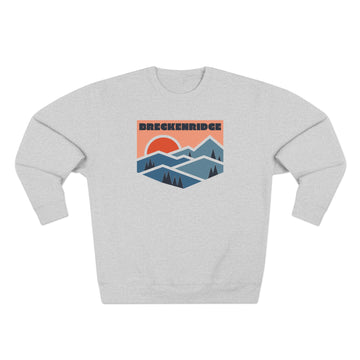 Buy heather-grey Premium Breckenridge, Colorado Mountain Graphic Sweatshirt