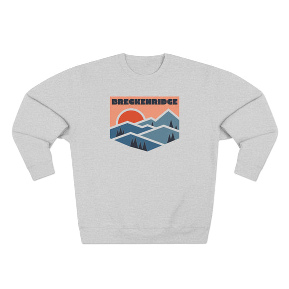 Premium Breckenridge, Colorado Mountain Graphic Sweatshirt
