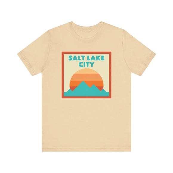 Retro Salt Lake City, Utah T-Shirt, Mountain Sun Tee, Unisex Graphic Shirt, Vintage Salt Lake City, Utah Top, Outdoor Adventure Clothing