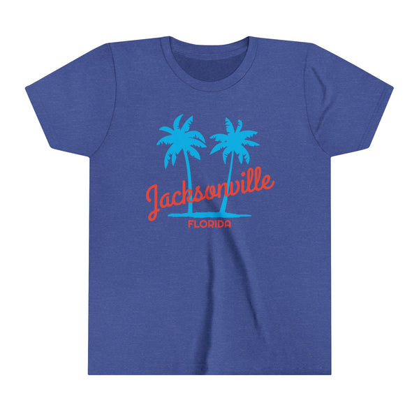 Jacksonville, Florida Youth Shirt - Retro Palm Tree Jacksonville Kid's T-Shirt