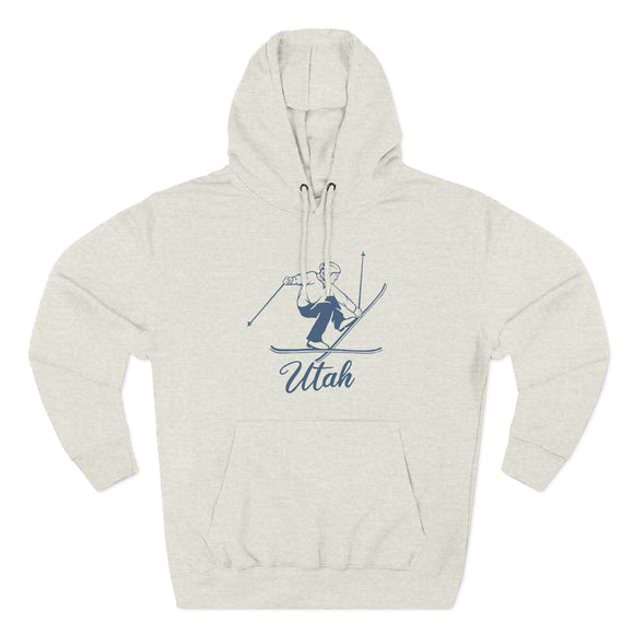 Premium Utah Vintage Snow Ski Hoodie