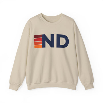 North Dakota Retro Sweatshirt | Retro Stripes North Dakota - 0