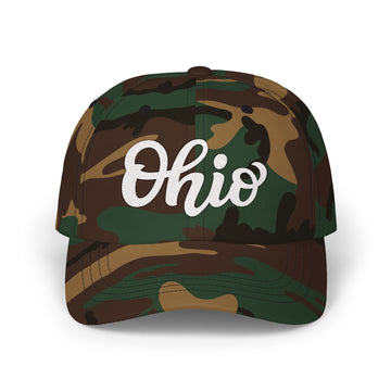 Buy green-camo Ohio Dad Hat - Embroidered Ohio Classic Dad Cap