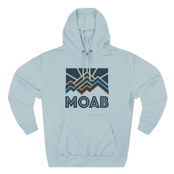 Moab, Utah Hoodie - Retro Mountain Unisex Sweatshirt