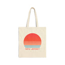 New Jersey Cotton Canvas New Jersey Tote Bag - Retro 80s-1