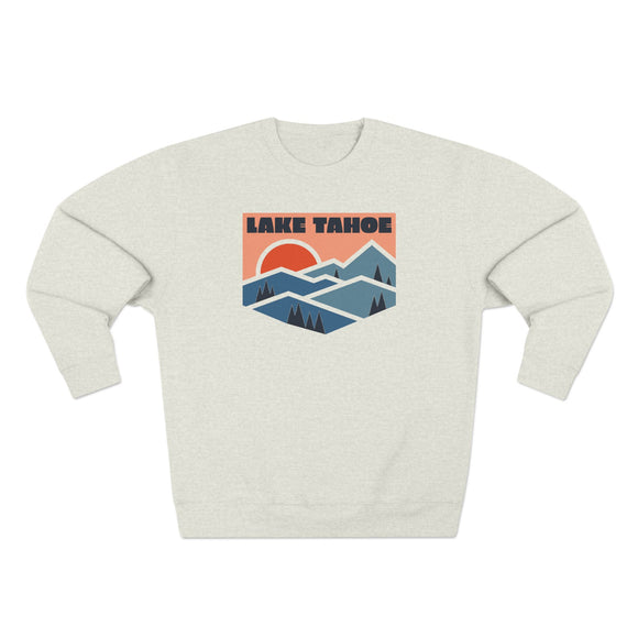 Premium Lake Tahoe, California Mountain Graphic Sweatshirt