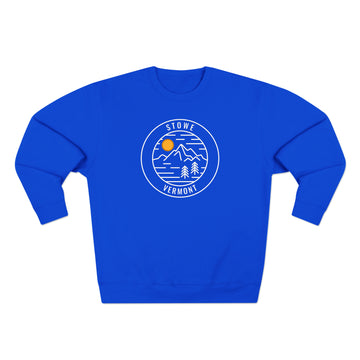 Buy royal-blue Premium Stowe, Vermont Sweatshirt - Retro Unisex Sweatshirt