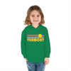 Vermont Toddler Hoodie - Retro Sunrise Unisex Vermont Toddler Sweatshirt