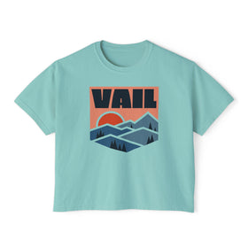 Buy chalky-mint Women's Vail, Colorado Boxy Graphic Tee - Slightly Cropped