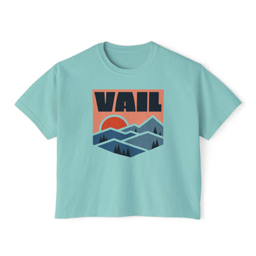 Buy chalky-mint Women's Vail, Colorado Boxy Graphic Tee - Slightly Cropped