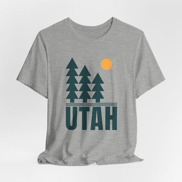 Utah T Shirt - Retro Trees Utah Tee