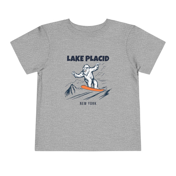 Lake Placid, New York Yeti Snowboard Toddler Tee