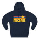 Premium Moab, Utah Hoodie - Retro Sun Unisex Sweatshirt-1