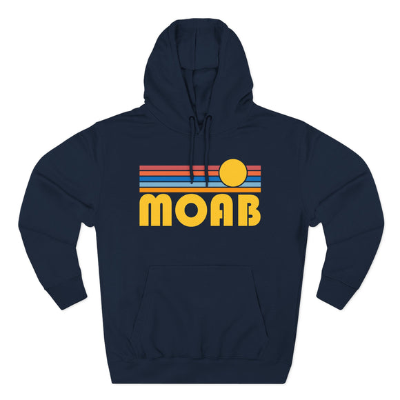 Premium Moab, Utah Hoodie - Retro Sun Unisex Sweatshirt