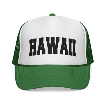 Buy green Hawaii Retro Collegiate Style Trucker Hat