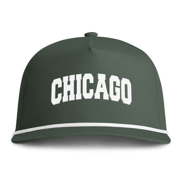 Buy moss Chicago, Illinois Embroidered Rope Hat - Vintage Sunwashed Rope Cap, Comfort Colors