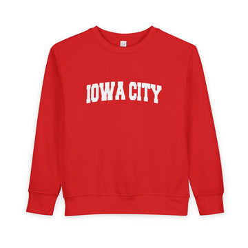 Buy red Iowa City, Iowa Toddler Sweatshirt - Iowa City Toddler Crewneck Sweatshirt