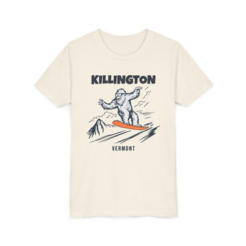 Killington, Vermont Yeti Snowboard Youth Tee - Kids Skiing Shirt