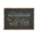 Washington Ski Town Throw Blanket | Mountain Woven Blanket-5