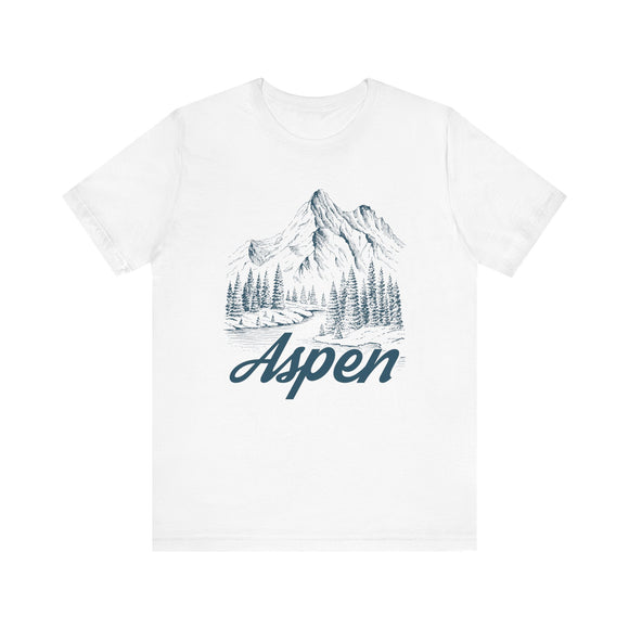 Aspen, Colorado Graphic Tee - Mountain Illustration Aspen T Shirt