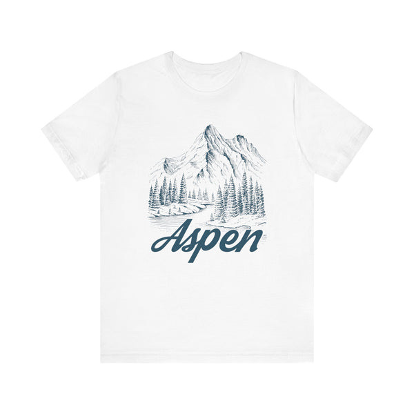 Aspen, Colorado Graphic Tee - Mountain Illustration Aspen T Shirt