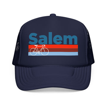 Buy dark-navy Salem, Oregon Trucker Hat - Foam Salem Bike Cap