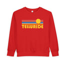 Telluride, Colorado Toddler Sweatshirt - Retro Sun Telluride Toddler Crewneck Sweatshirt-6