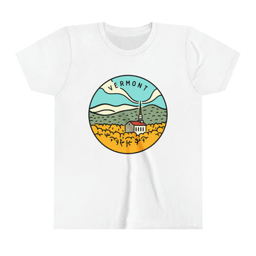 Buy white Vermont Youth T-Shirt - Unisex Kids Vermont Shirt