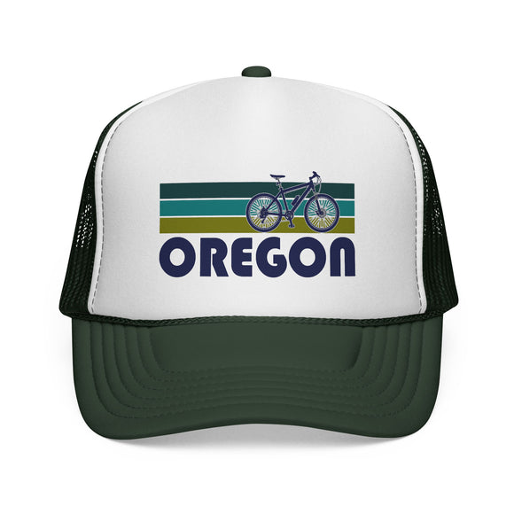 Oregon Retro Bike Trucker Hat - Vintage Style Oregon Cap