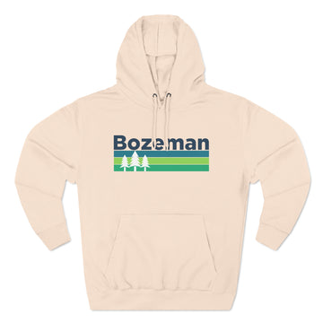 Buy pale-pink Premium Bozeman, Montana Hoodie - Retro Unisex Bozeman Sweatshirt