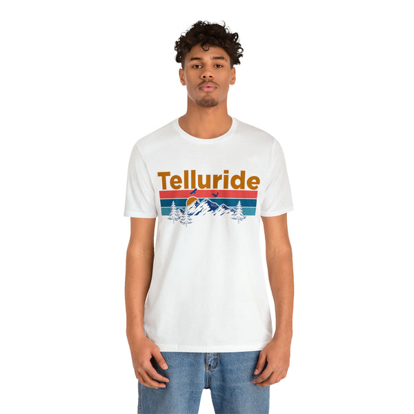 Telluride, Colorado Shirt - Mountain Sunset Unisex Telluride T-Shirt