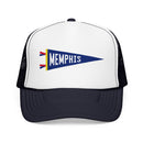 Memphis, Tennessee Pennant Trucker Hat — Retro Flag Foam Cap-4
