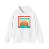 Boulder, Colorado Mountain Sun Hoodie - Unisex Hooded Sweatshirt, Travel Sweatshirt, Sunset