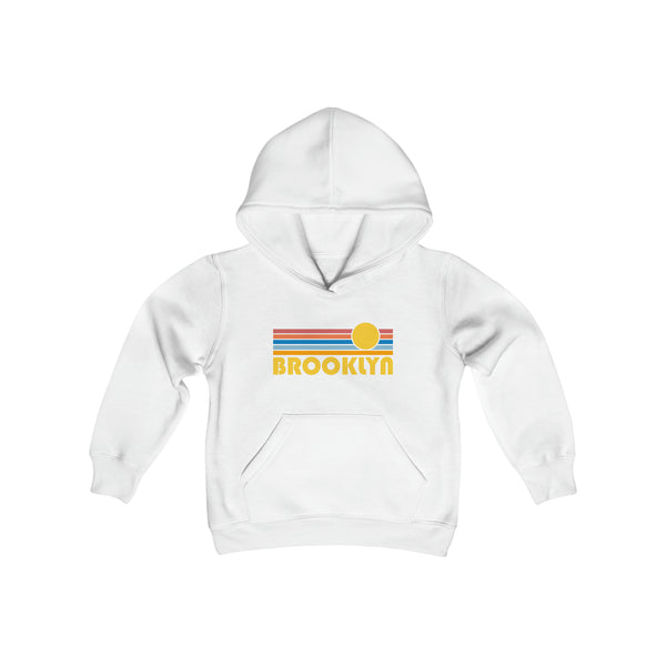 Brooklyn, New York Youth Hoodie - Retro Sun