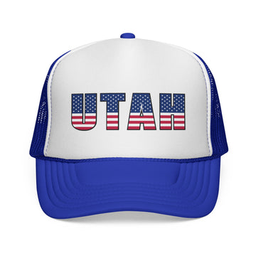 Utah Stars and Stripes Trucker Hat | Patriotic State Flag Cap - 0